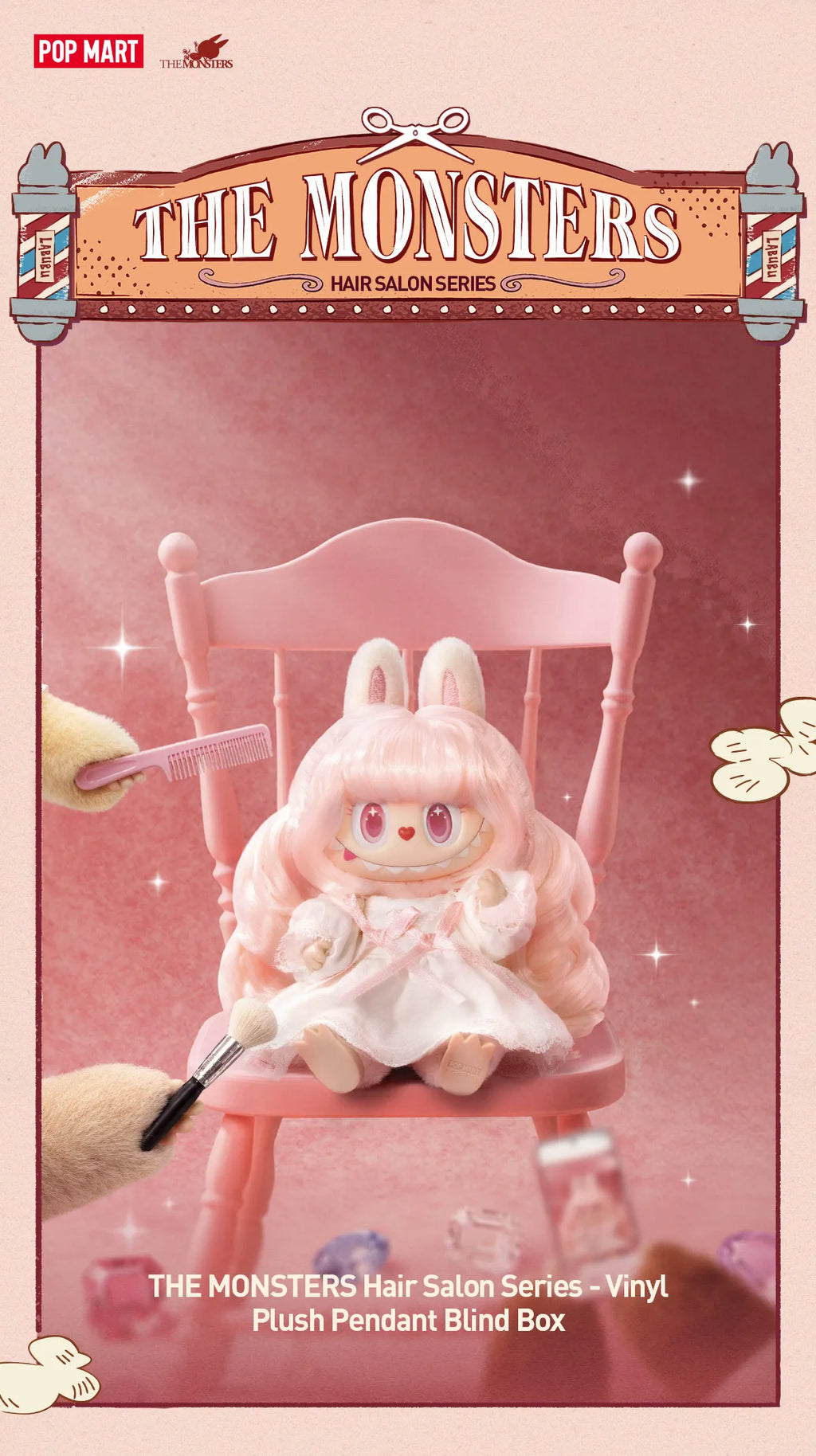 THE MONSTERS Hair Salon Series - Vinyl Plush Pendant Blind Box