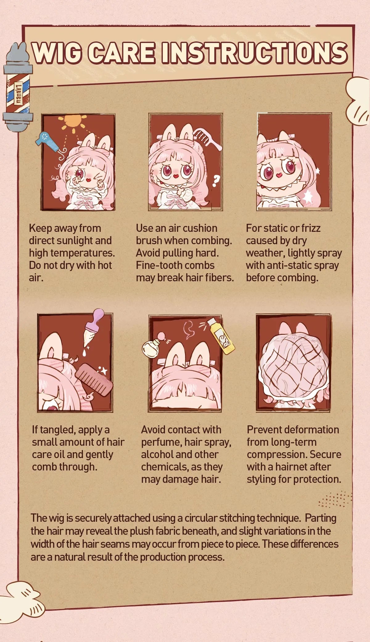 THE MONSTERS Hair Salon Series - Vinyl Plush Pendant Blind Box