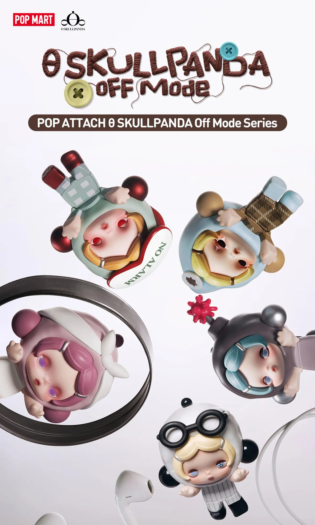θ SKULLPANDA Off Mode Series Hipper Pop Attach