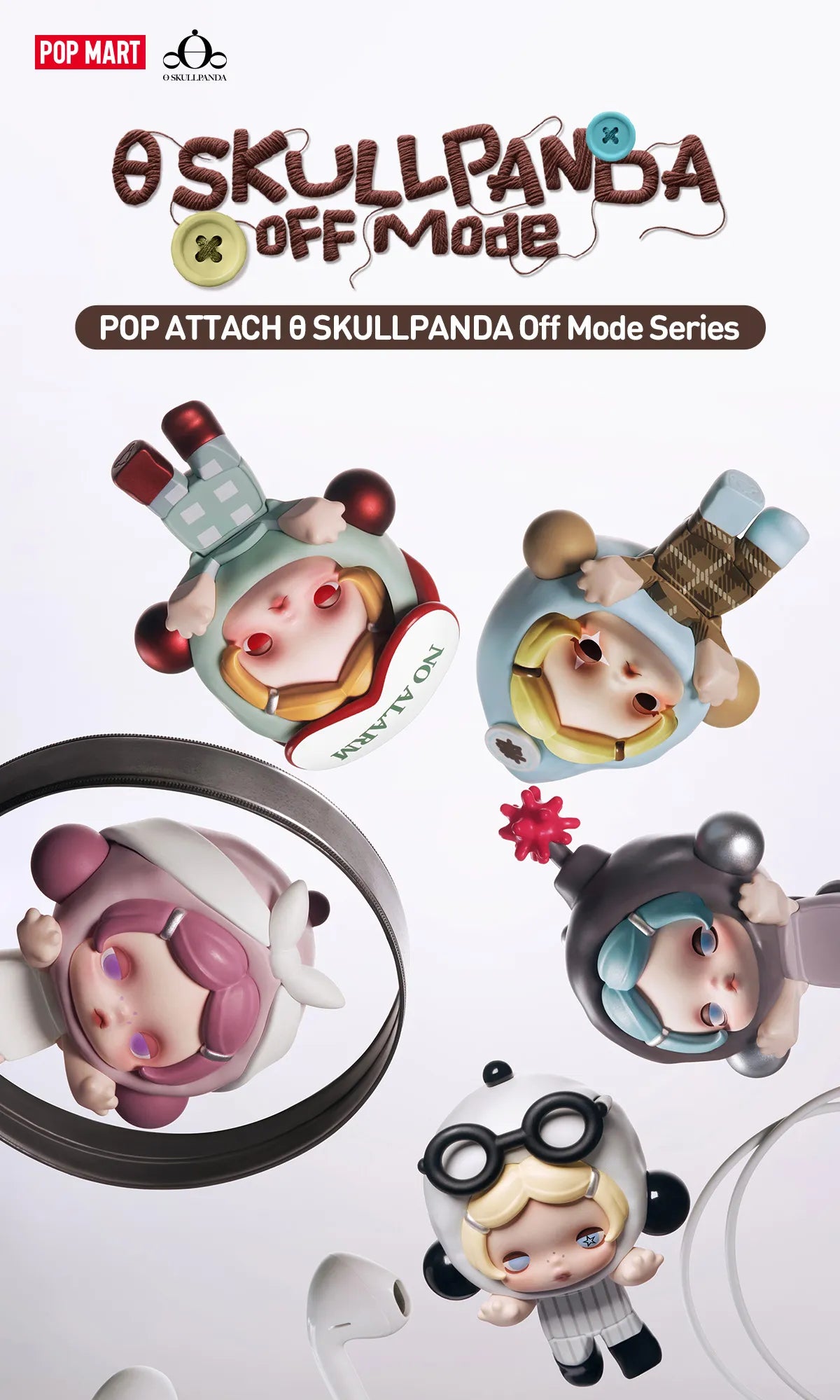 θ SKULLPANDA Off Mode Series Hipper Pop Attach