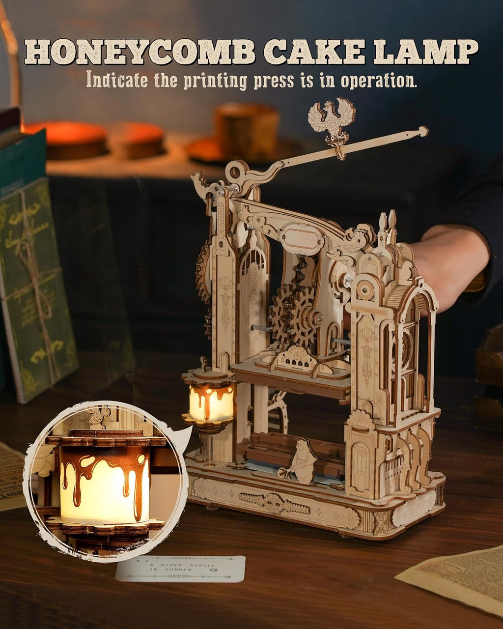 Rokr RLK602 Printing Press 3D Wooden Puzzle