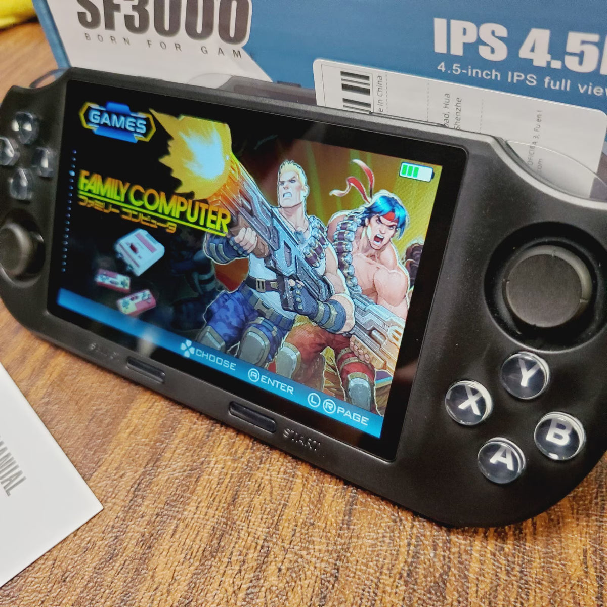 SF3000 Retro Handheld Game Console – 64GB, 20,000+ Preloaded Games