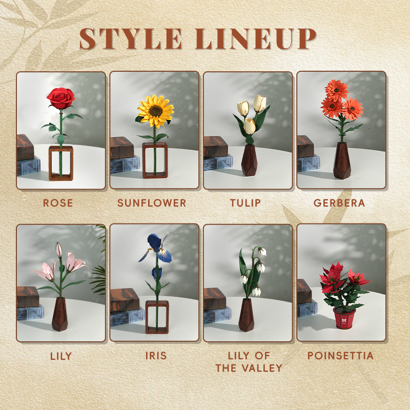 Cutebee Wooden Flower D.I.Y Kit with Postcard