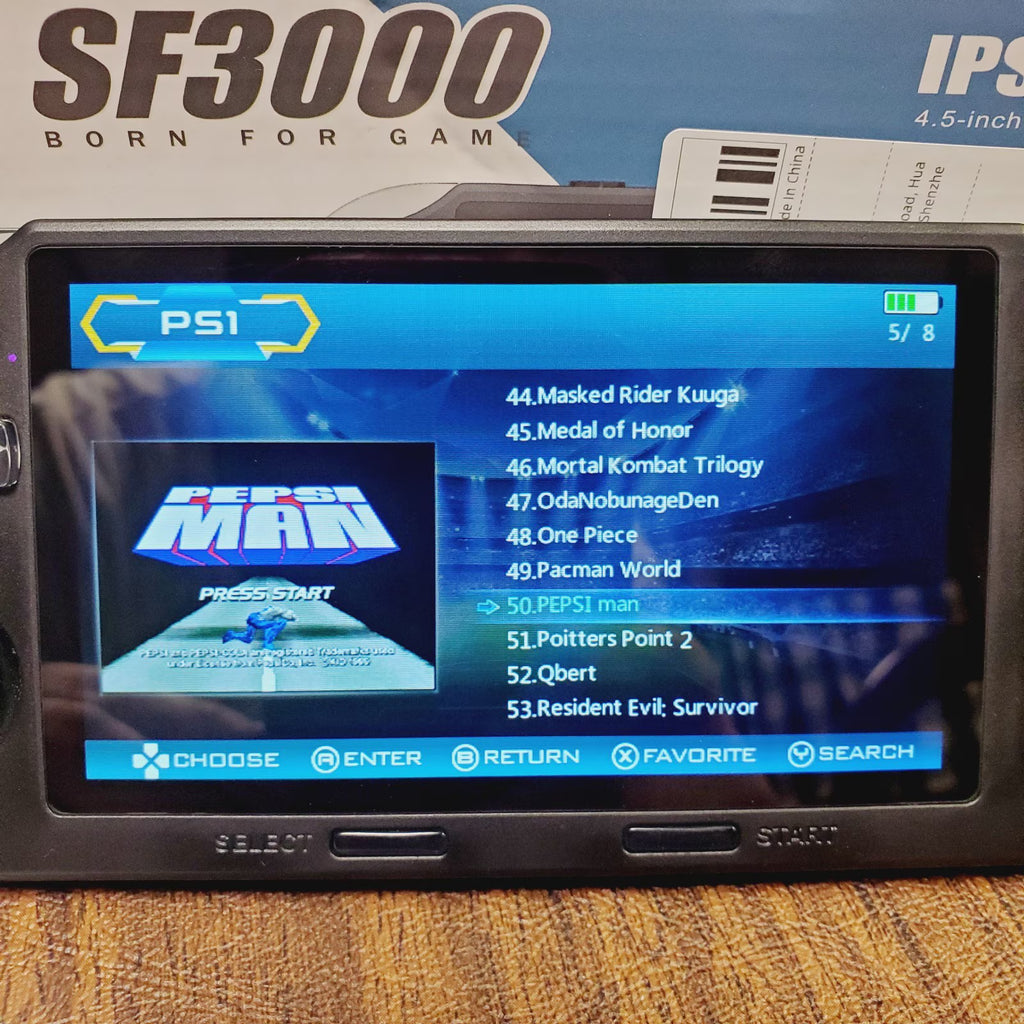 SF3000 Retro Handheld Game Console – 64GB, 20,000+ Preloaded Games