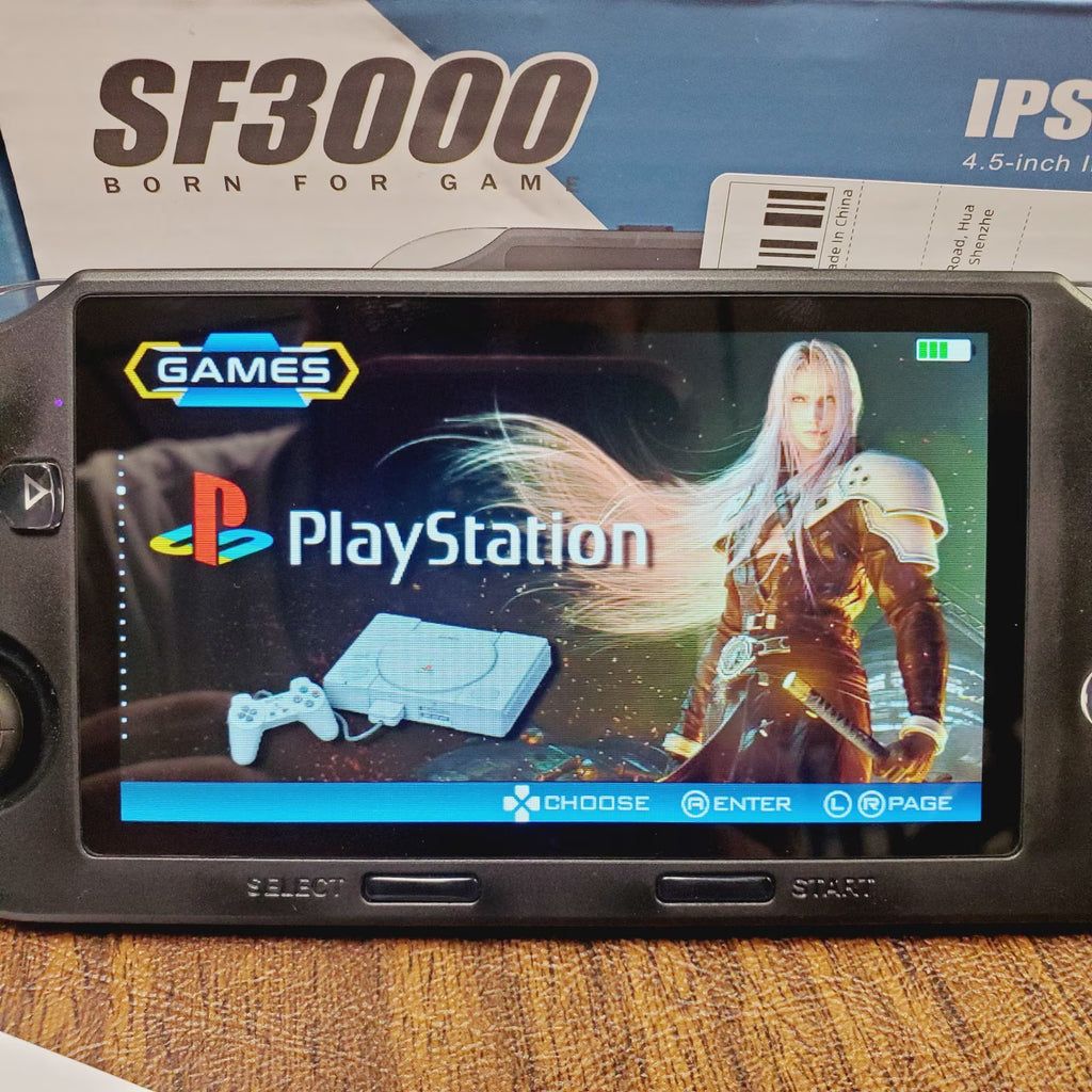 SF3000 Retro Handheld Game Console – 64GB, 20,000+ Preloaded Games