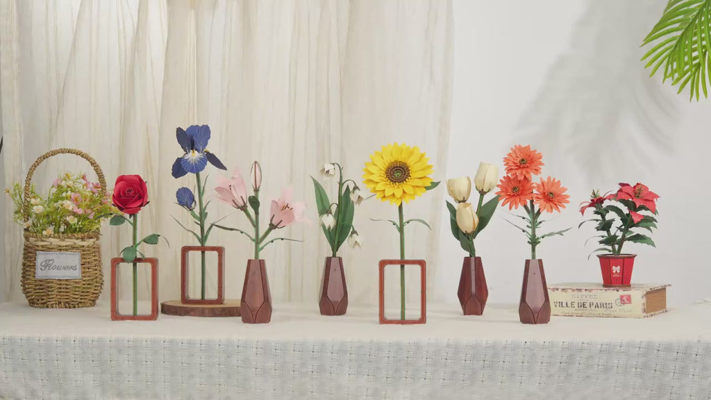 Cutebee Wooden Flower D.I.Y Kit with Postcard